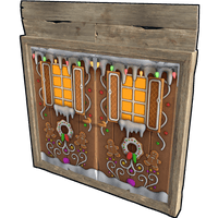Gingerbread Double Wooden Door