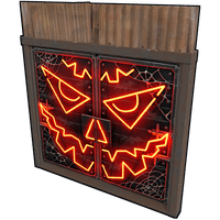 Neon Pumpkin Metal Double Door