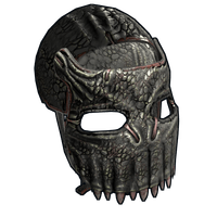 Black Alligator Metal Facemask