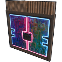 Neon Bismuth Metal Double Door