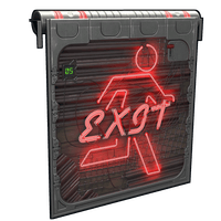 Neon Exit Garage Door