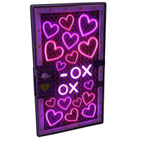 Neon Hearts Sheet Metal Door